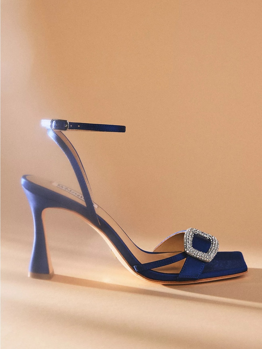 Badgley Mischka Judith Heeled Square-Toe Sandals